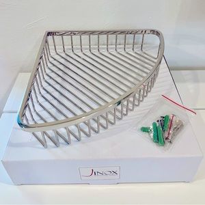 Bathroom Corner Wire Caddy Shelf